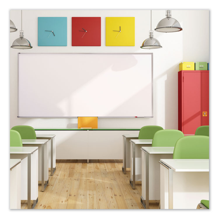 Porcelain Magnetic Whiteboard, 72 x 48, White Surface, Silver Aluminum Frame - Image 4