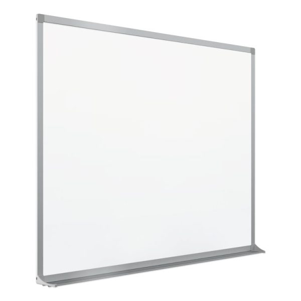 Porcelain Magnetic Whiteboard, 96 x 48, White Surface, Silver Aluminum Frame - Image 3
