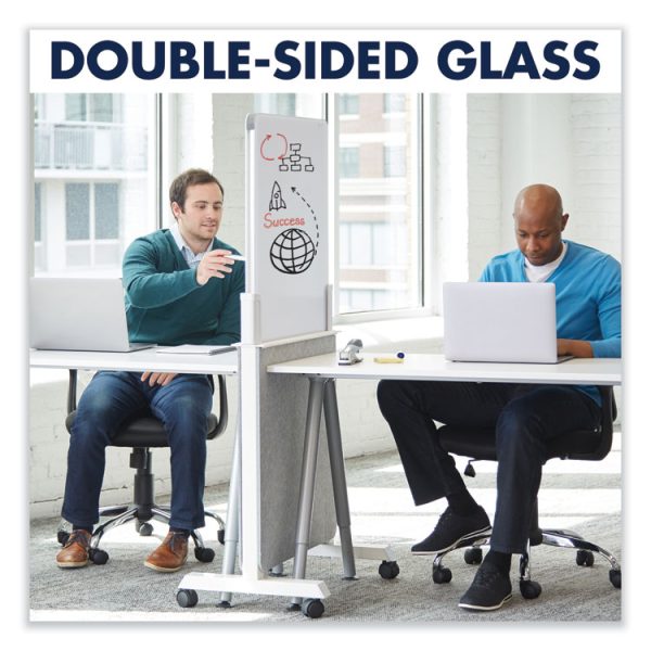 Agile Glass Dry-Erase Easel, 25.5 X 60.5, White Surface - Image 4