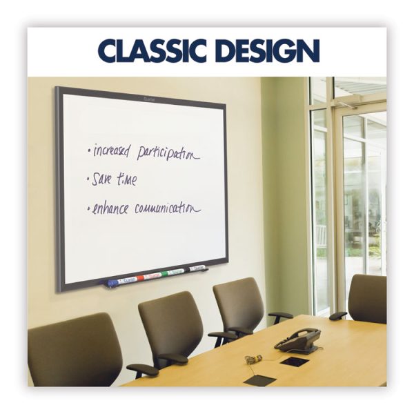 Classic Series Total Erase Dry Erase Boards, 60 x 36, White Surface, Black Aluminum Frame - Image 4