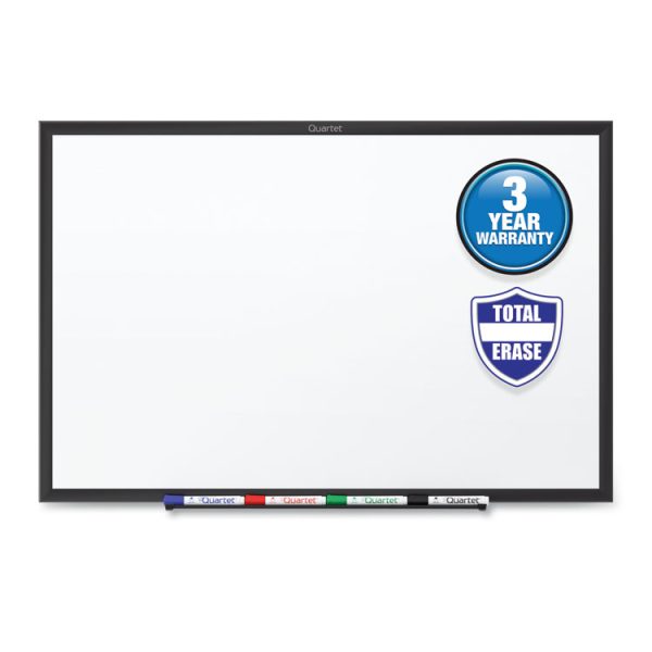 Classic Series Total Erase Dry Erase Boards, 72 x 48, White Surface, Black Aluminum Frame - Image 2