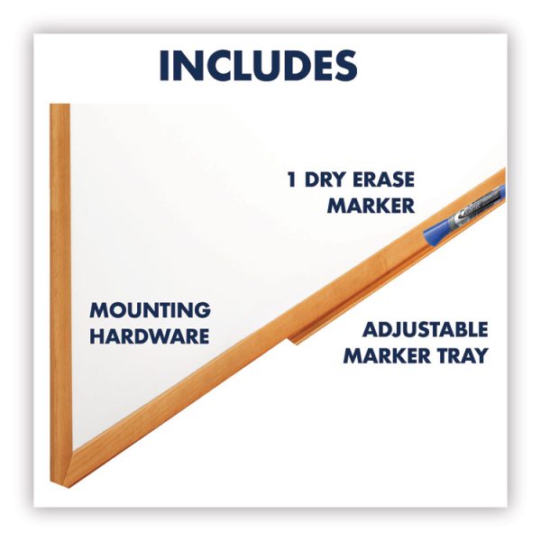 Classic Series Total Erase Dry Erase Boards, 36 x 24, White Surface, Oak Fiberboard Frame - Image 10
