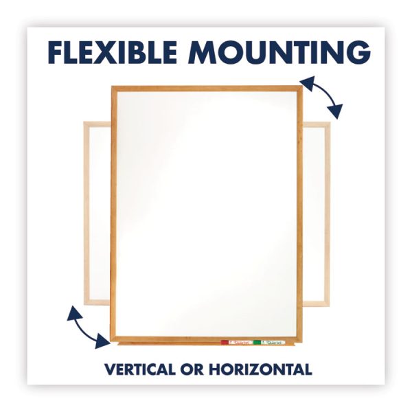 Classic Series Total Erase Dry Erase Boards, 36 x 24, White Surface, Oak Fiberboard Frame - Image 6