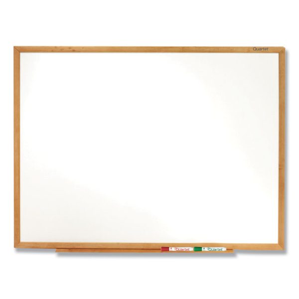 Classic Series Total Erase Dry Erase Boards, 36 x 24, White Surface, Oak Fiberboard Frame