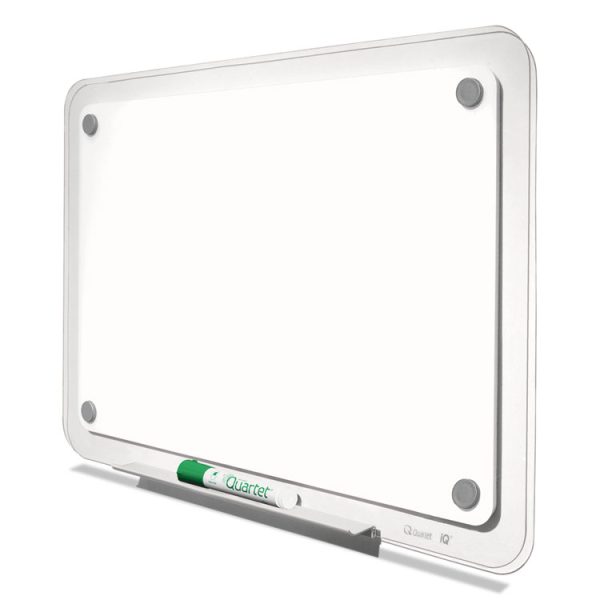 iQ Total Erase Translucent-Edge Board, 11 x 7, White Surface, Clear Plastic Frame - Image 4