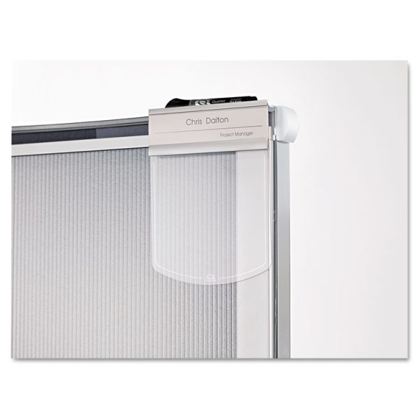 Premium Workstation Privacy Screen, 38w X 64d, Translucent Clear/silver - Image 5