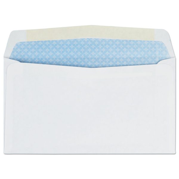 Security Tint Business Envelope, #6 3/4, Commercial Flap, Gummed Closure, 3.63 x 6.5, White, 500/Box - Image 2