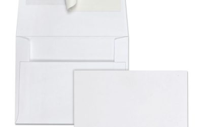 Greeting Card/Invitation Envelope, A-2, Square Flap, Redi-Strip Adhesive Closure, 4.38 x 5.75, White, 100/Box