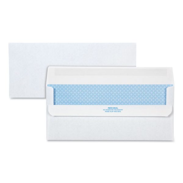 Redi-Seal Security-Tint Envelope, #10, Commercial Flap, Redi-Seal Adhesive Closure, 4.13 x 9.5, White, 500/Box