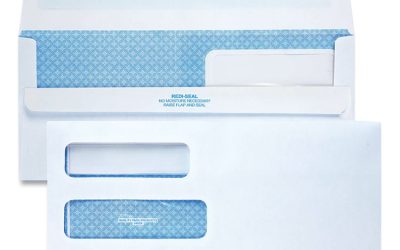 Double Window Redi-Seal Security-Tinted Envelope, #10, Commercial Flap, Redi-Seal Adhesive Closure, 4.13 x 9.5, White, 500/BX
