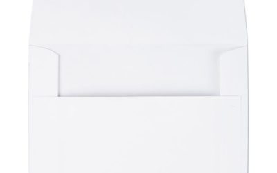Greeting Card/invitation Envelope, A-2, Square Flap, Gummed Closure, 4.38 X 5.75, White, 100/box