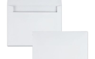 Greeting Card/invitation Envelope, A-2, Square Flap, Gummed Closure, 4.38 X 5.75, White, 500/box