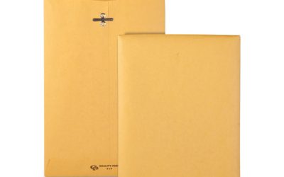 Clasp Envelope, 28 lb Bond Weight Kraft, #55, Square Flap, Clasp/Gummed Closure, 6 x 9, Brown Kraft, 500/Carton