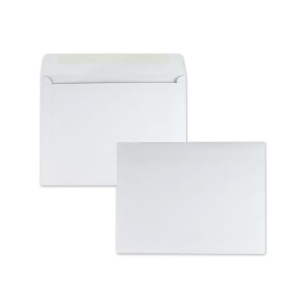 Open-Side Booklet Envelope, #13 1/2, Cheese Blade Flap, Gummed Closure, 10 X 13, White, 100/box