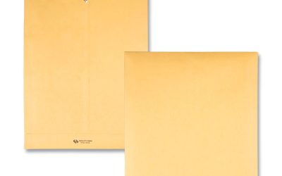 Clasp Envelope, 32 lb Bond Weight Kraft, #12 1/2, Square Flap, Clasp/Gummed Closure, 9.5 x 12.5, Brown Kraft, 100/Box