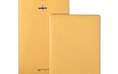Clasp Envelope, 28 lb Bond Weight Kraft, #55, Square Flap, Clasp/Gummed Closure, 6 x 9, Brown Kraft, 100/Box