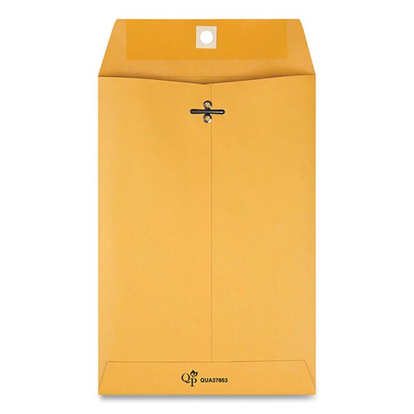 Clasp Envelope, 28 lb Bond Weight Kraft, #63, Square Flap, Clasp/Gummed Closure, 6.5 x 9.5, Brown Kraft, 100/Box - Image 2