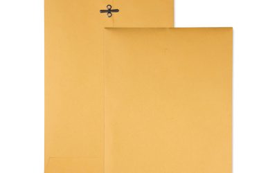 Clasp Envelope, 28 lb Bond Weight Kraft, #68, Square Flap, Clasp/Gummed Closure, 7 x 10, Brown Kraft, 100/Box