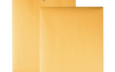 Clasp Envelope, 28 lb Bond Weight Kraft, #90, Cheese Blade Flap, Clasp/Gummed Closure, 9 x 12, Brown Kraft, 100/Box