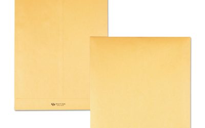 Clasp Envelope, 28 lb Bond Weight Kraft, #93, Square Flap, Clasp/Gummed Closure, 9.5 x 12.5, Brown Kraft, 100/Box