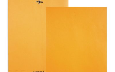 Clasp Envelope, 28 lb Bond Weight Kraft, #90, Square Flap, Clasp/Gummed Closure, 9 x 12, Brown Kraft, 100/Box