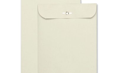 Clasp Envelope, 28 lb Bond Weight Kraft, #63, Square Flap, Clasp/Gummed Closure, 6.5 x 9.5, Executive Gray, 100/Box