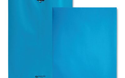 Clasp Envelope, 28 lb Bond Weight Kraft, #90, Square Flap, Clasp/Gummed Closure, 9 x 12, Blue, 10/Pack