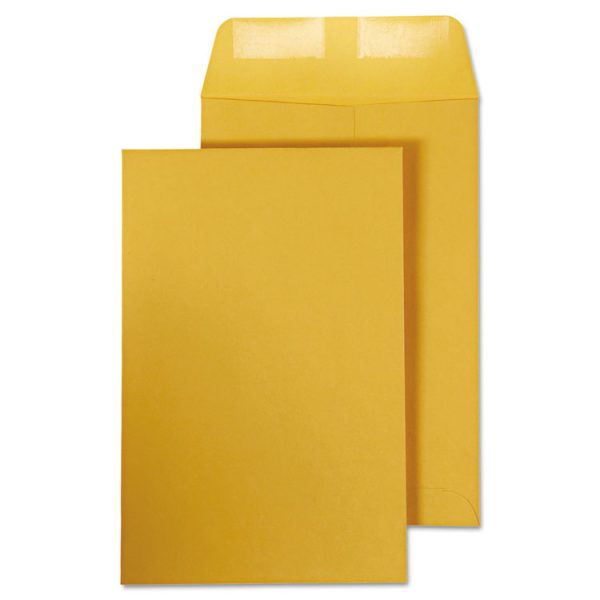 Catalog Envelope, 28 lb Bond Weight Kraft, #1, Square Flap, Gummed Closure, 6 x 9, Brown Kraft, 100/Box - Image 4