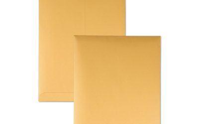 Catalog Envelope, 20 lb Bond Weight Kraft, #10 1/2, Square Flap, Gummed Closure, 9 x 12, Brown Kraft, 250/Box