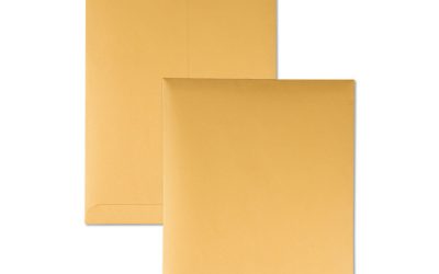 Catalog Envelope, 28 lb Bond Weight Kraft, #12 1/2, Square Flap, Gummed Closure, 9.5 x 12.5, Brown Kraft, 250/Box