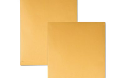 Catalog Envelope, 28 lb Bond Weight Kraft, #15 1/2, Square Flap, Gummed Closure, 12 x 15.5, Brown Kraft, 250/Box