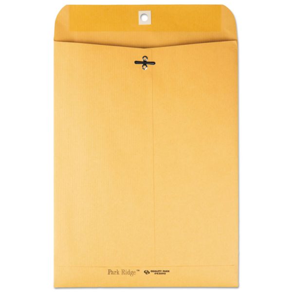Park Ridge Kraft Clasp Envelope, #90, Square Flap, Clasp/gummed Closure, 9 X 12, Brown Kraft, 100/box - Image 3