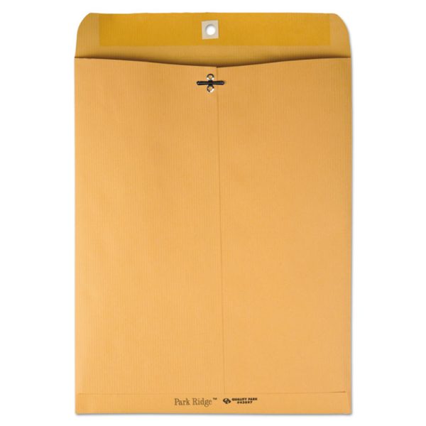 Park Ridge Kraft Clasp Envelope, #97, Square Flap, Clasp/Gummed Closure, 10 x 13, Brown Kraft, 100/Box - Image 3