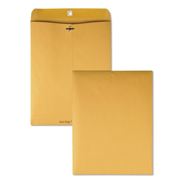 Park Ridge Kraft Clasp Envelope, #97, Square Flap, Clasp/Gummed Closure, 10 x 13, Brown Kraft, 100/Box