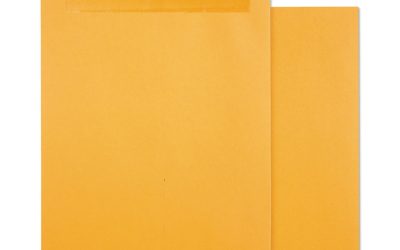 High Bulk Self-Sealing Envelopes, #10 1/2, Cheese Blade Flap, Redi-Seal Adhesive Closure, 9 x 12, Brown Kraft, 100/Box