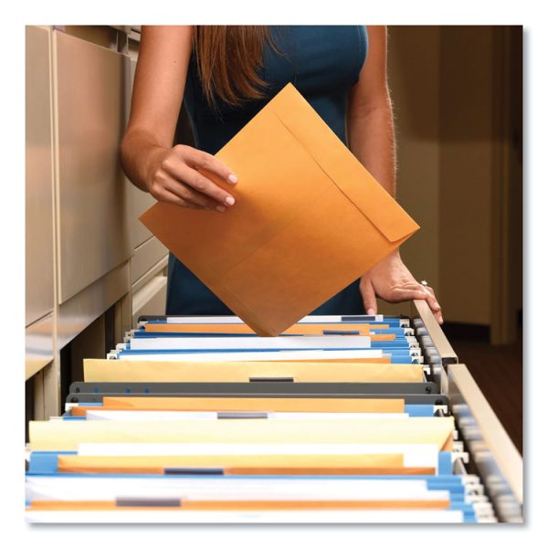 Redi-Strip Catalog Envelope, #1, Cheese Blade Flap, Redi-Strip Adhesive Closure, 6 x 9, Brown Kraft, 100/Box - Image 4