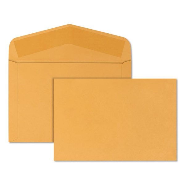 Open-Side Booklet Envelope, #15, Hub Flap, Gummed Closure, 10 X 15, Brown Kraft, 100/box