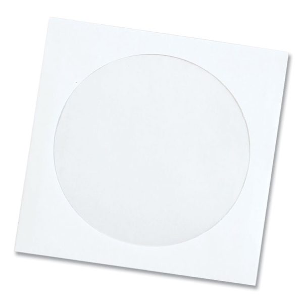 CD/DVD Sleeves, 1 Disc Capacity, White, 100/Box - Image 2