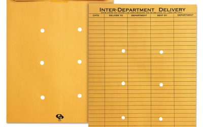 Brown Kraft Resealable Redi-Tac Interoffice Envelope, #97, One-Sided Five-Column Format, 10 X 13, Brown Kraft, 100/box