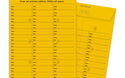 Brown Kraft Redi-Tac Box-Style Interoffice Envelope, #97, Two-Sided Three-Column Format, 10 X 13, Brown Kraft, 100/box