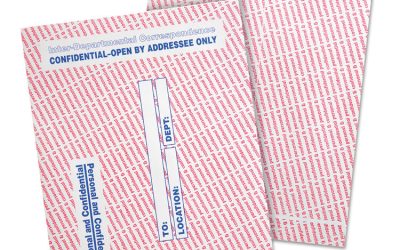 Gray/red Paper Gummed Flap Personal And Confidential Interoffice Envelope, #97, 10 X 13, Gray/red, 100/box