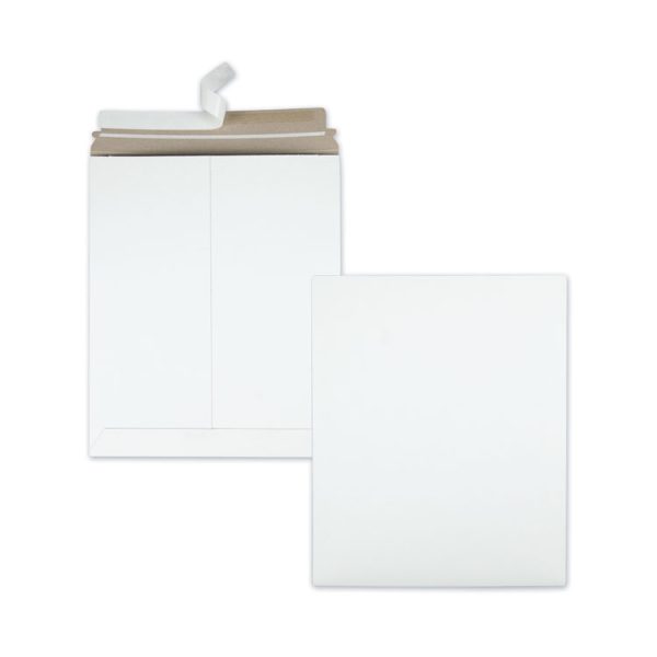 Photo/Document Mailer, Cheese Blade Flap, Redi-Strip Adhesive Closure, 11 x 13.5, White, 25/Box