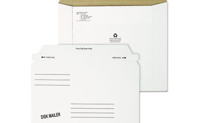 Economy Disk/CD Mailer for CDs/DVDs, Square Flap, Redi-Strip Adhesive Closure, 7.5 x 6.06, White, 100/Carton