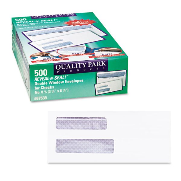 Reveal-N-Seal Envelope, #8 5/8, Commercial Flap, Self-Adhesive Closure, 3.63 X 8.63, White, 500/box - Image 2