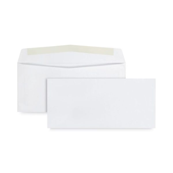 Business Envelope, #10, Commercial Flap, Diagonal Seam, Gummed Closure, 24 lb Bond Weight Paper, 4.13 x 9.5, White, 1,000/Box - Image 3