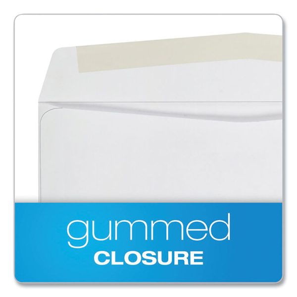 Business Envelope, #10, Commercial Flap, Side Seam, Gummed Closure, 24 lb Bond Weight Paper, 4.13 x 9.5, White, 500/Box - Image 4