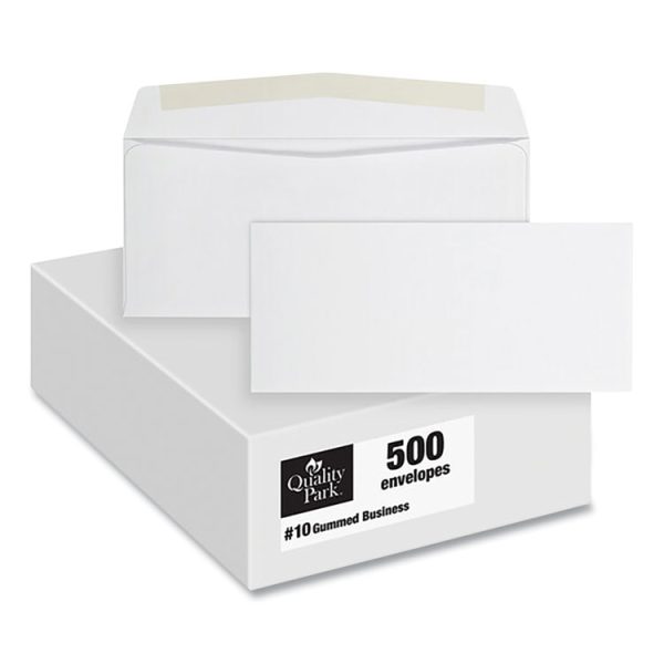 Business Envelope, #10, Commercial Flap, Side Seam, Gummed Closure, 24 lb Bond Weight Paper, 4.13 x 9.5, White, 500/Box - Image 8