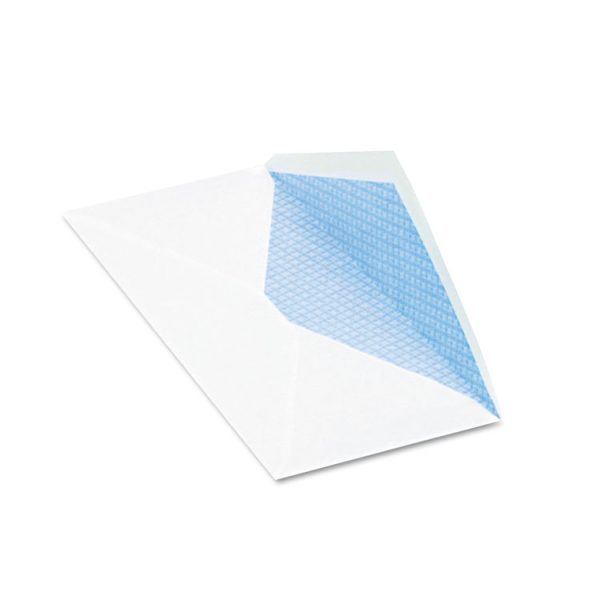 Security Tint Business Envelope, #10, Commercial Flap, Gummed Closure, 4.13 x 9.5, White, 500/Box - Image 2