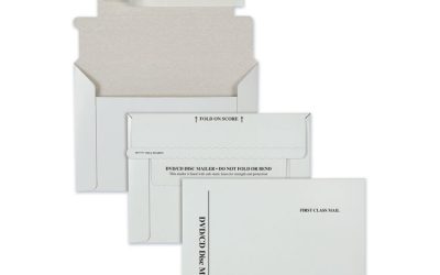Disk/CD Foam-Lined Mailers for CDs/DVDs, Square Flap, Redi-Strip Adhesive Closure, 8.5 x 6, White, 25/Box