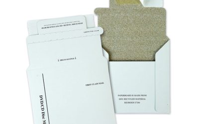 Disk/CD Foam-Lined Mailers for CDs/DVDs, Square Flap, Redi-Strip Adhesive Closure, 5.13 x 5, White, 25/Box